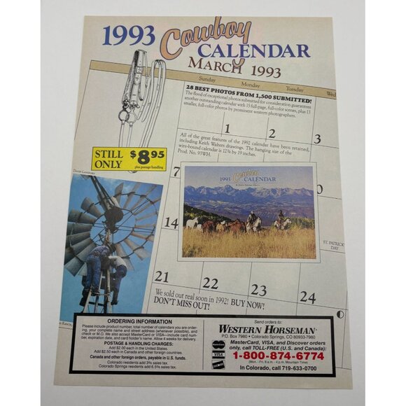 H Bar C California Ranchwear Vintage Print Ad 1990s Western Style Rustic Fashion - Picture 3 of 6